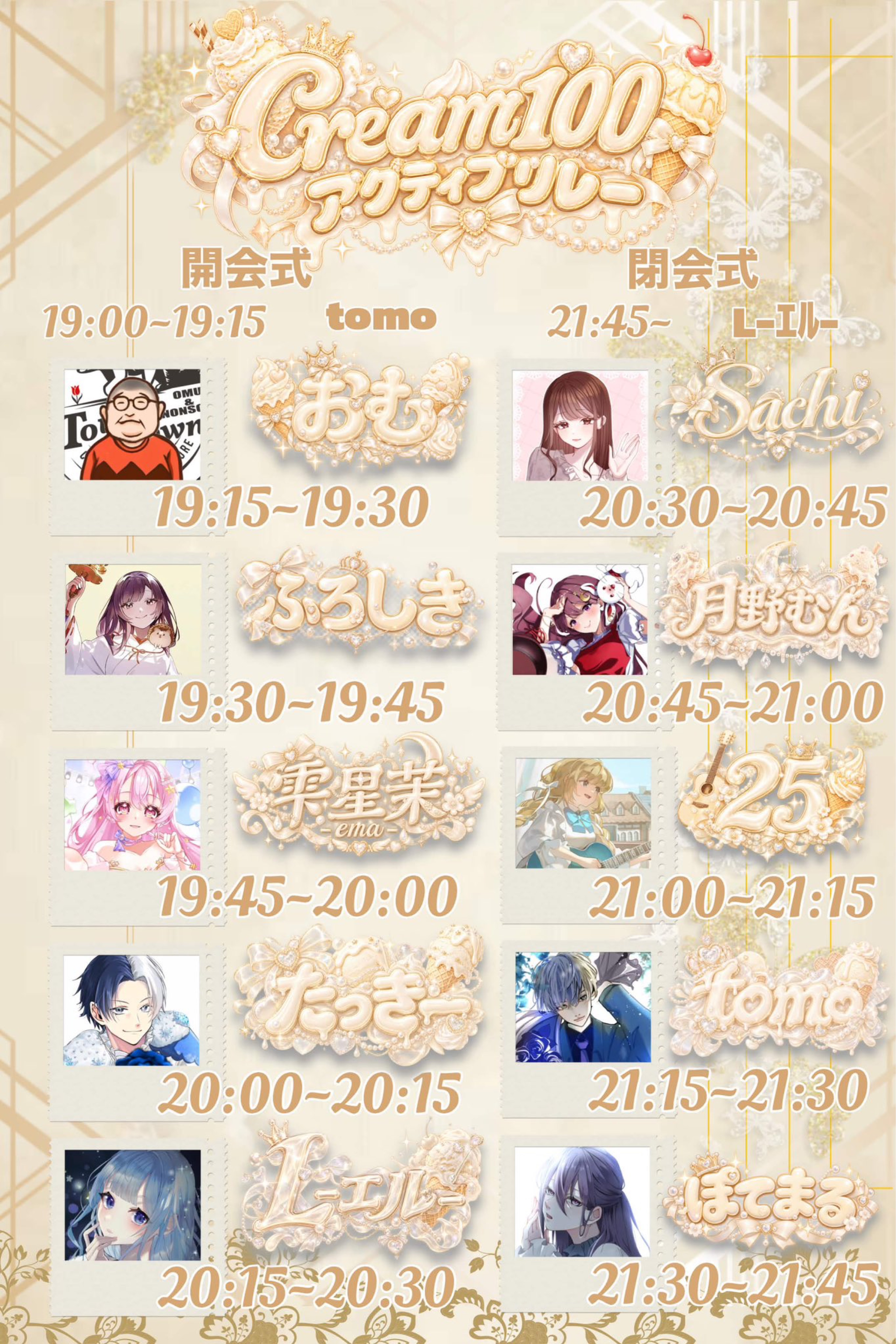 🍨100アクティブリレー8走者