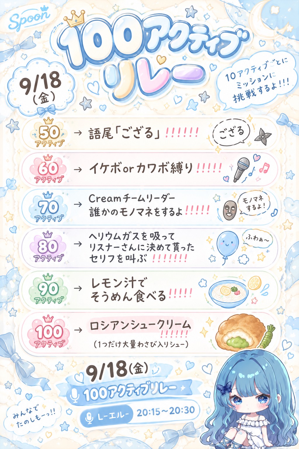 🍨100アクティブリレー第5走者