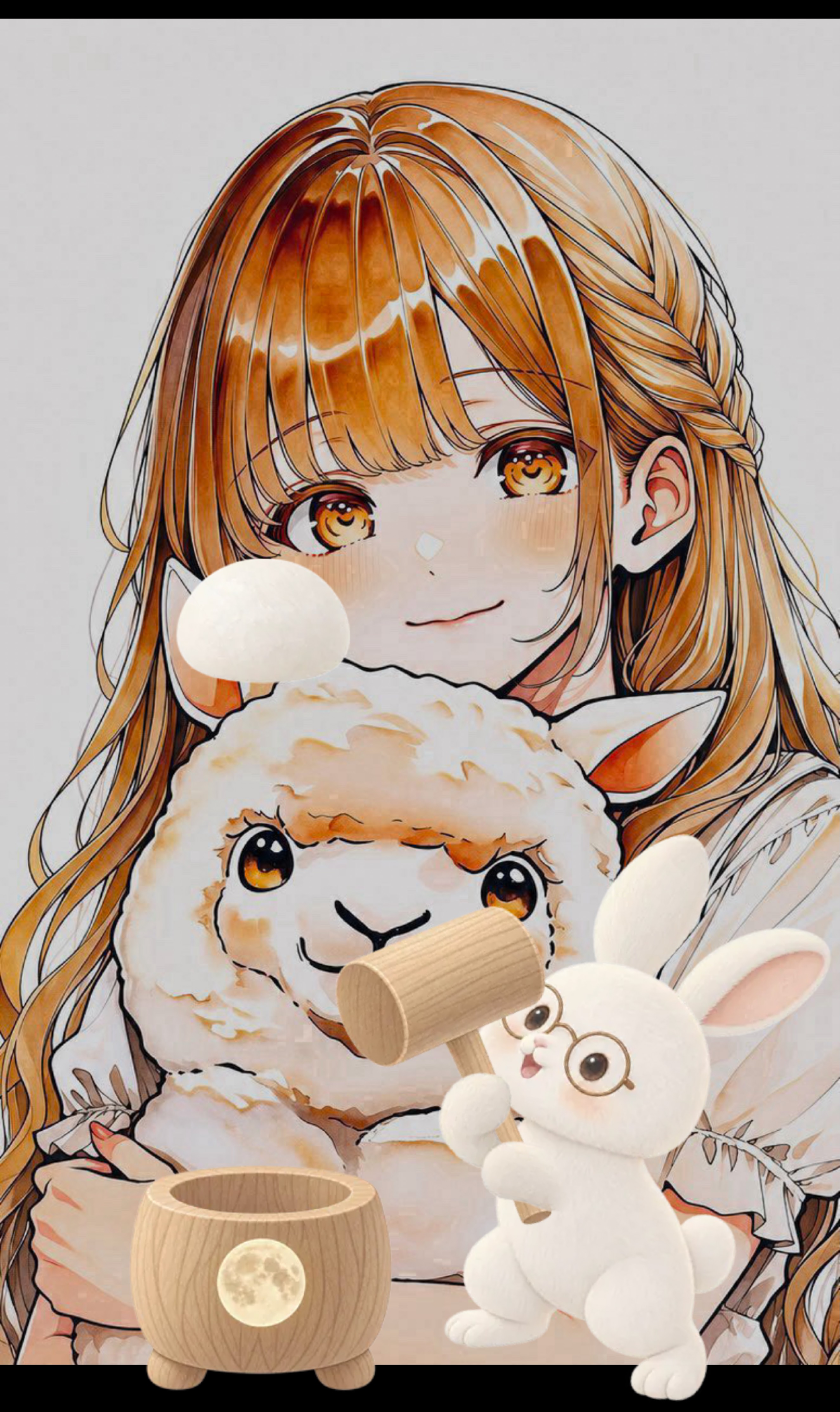 ゲラと一緒にお月見🌙🐰いかが？