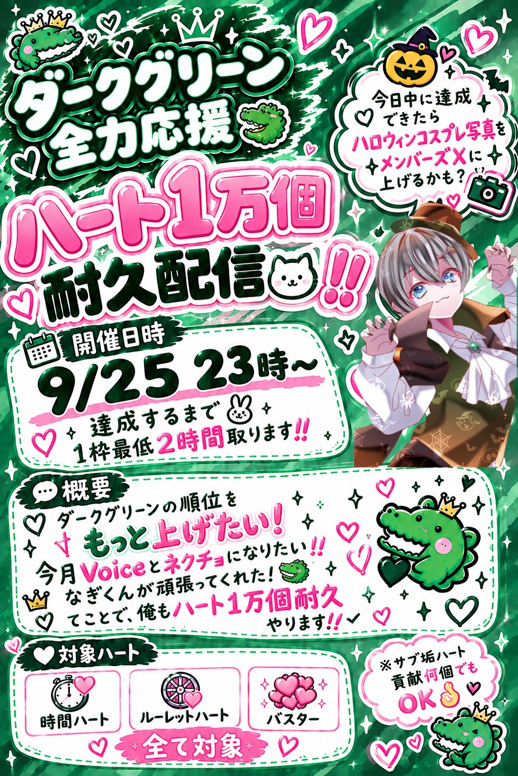 ハート1万個耐久！3枠目！ハー落ち🙆‍♂
