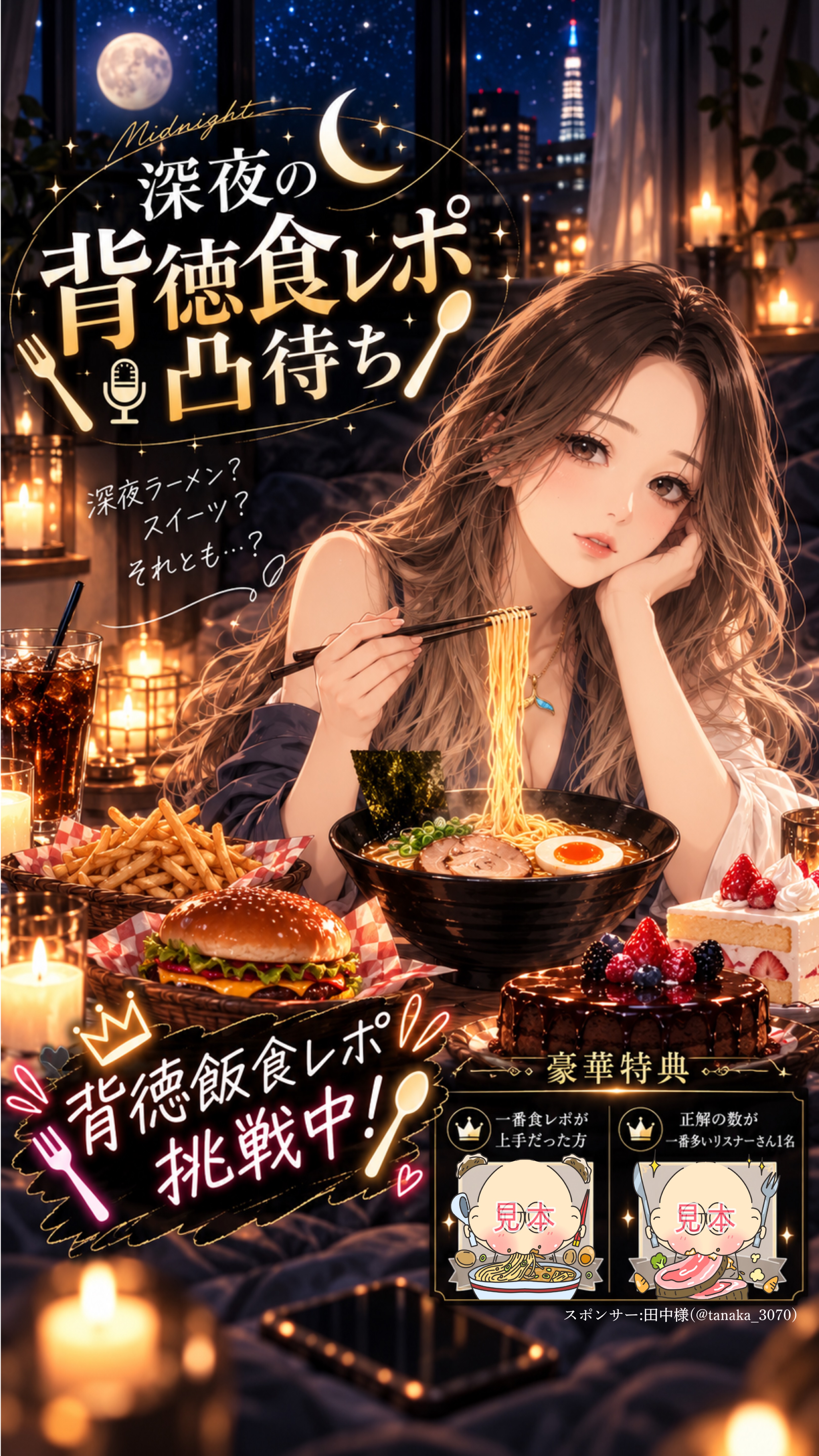 深夜の背徳飯食レポ凸待ち🥢