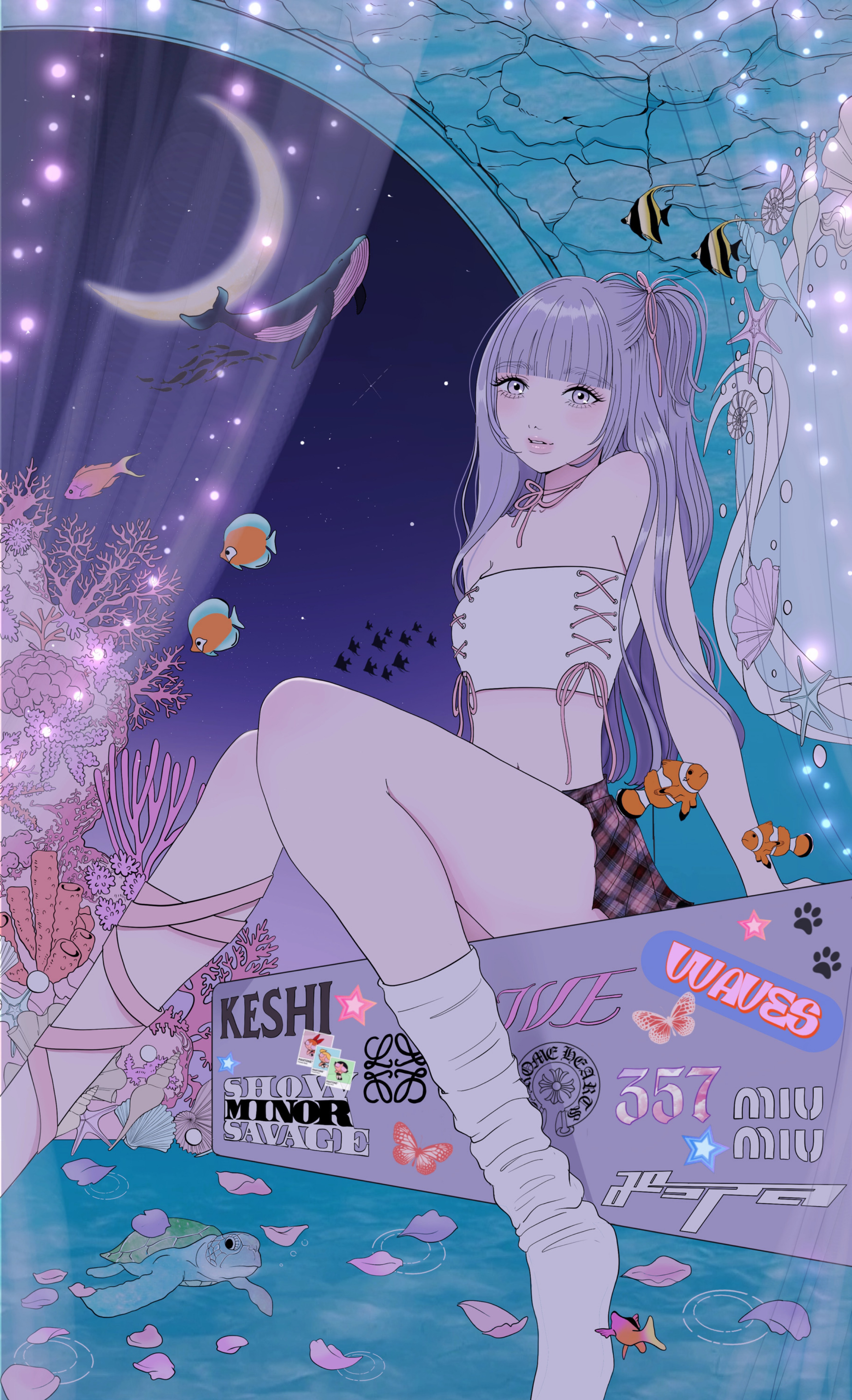 夜 更 か し