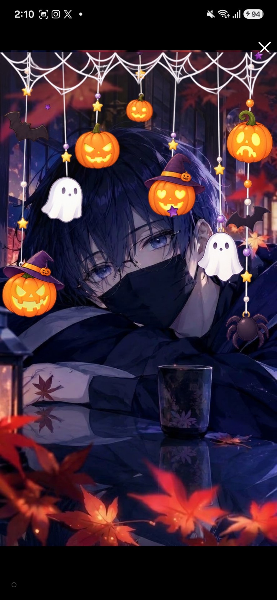 ﾈｸﾁｮ挑戦┊︎紅葉舞う夜に‪〜🍁