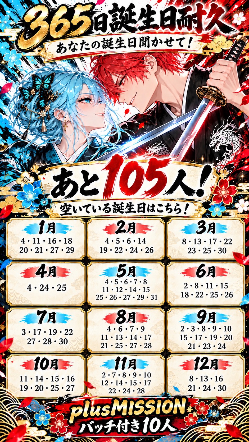 🫐 <バッチ付き耐久7人>