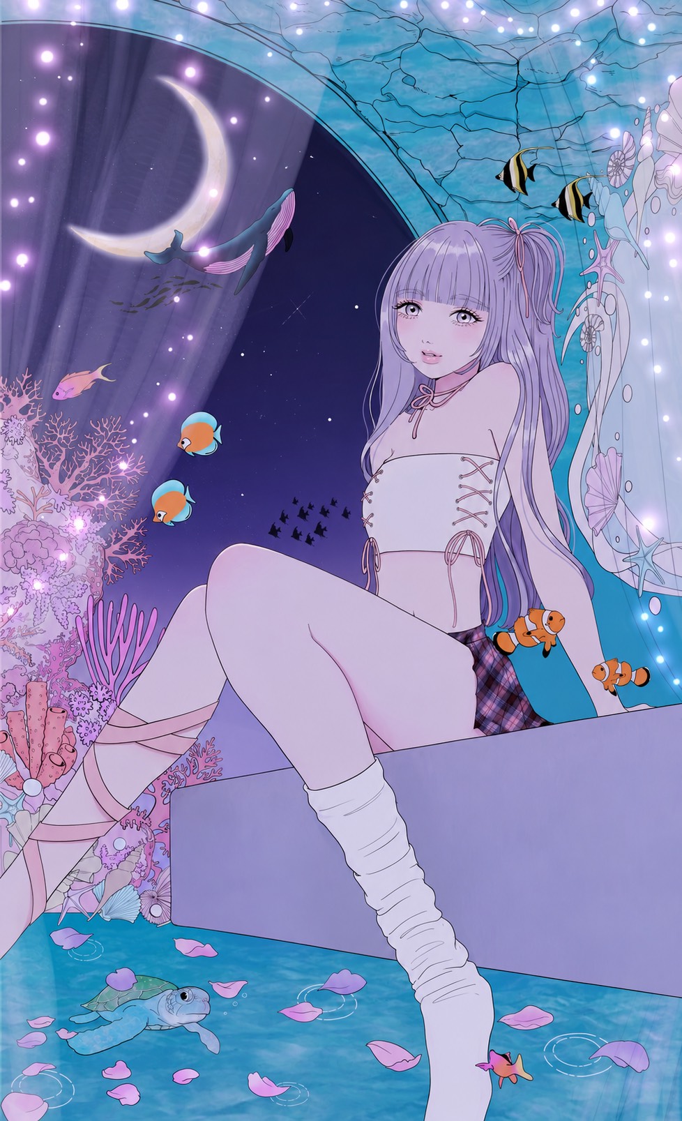 夜 更 か し