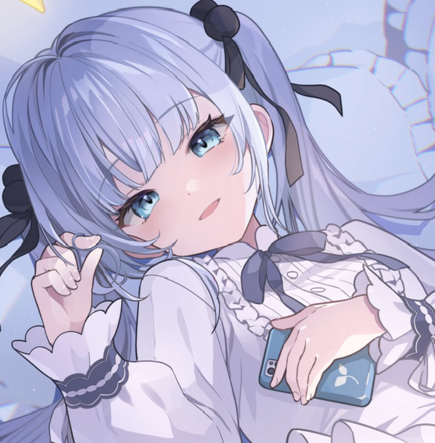 水白 ふたば〘 me³.〙