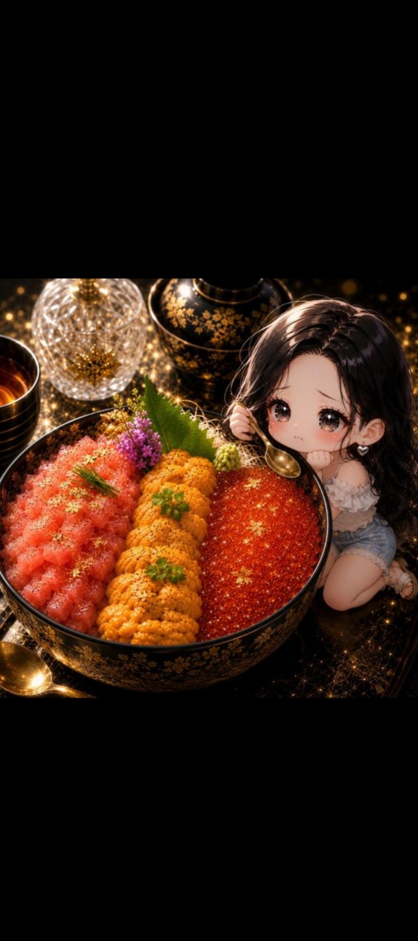 三色丼(特上🍒ྀི)