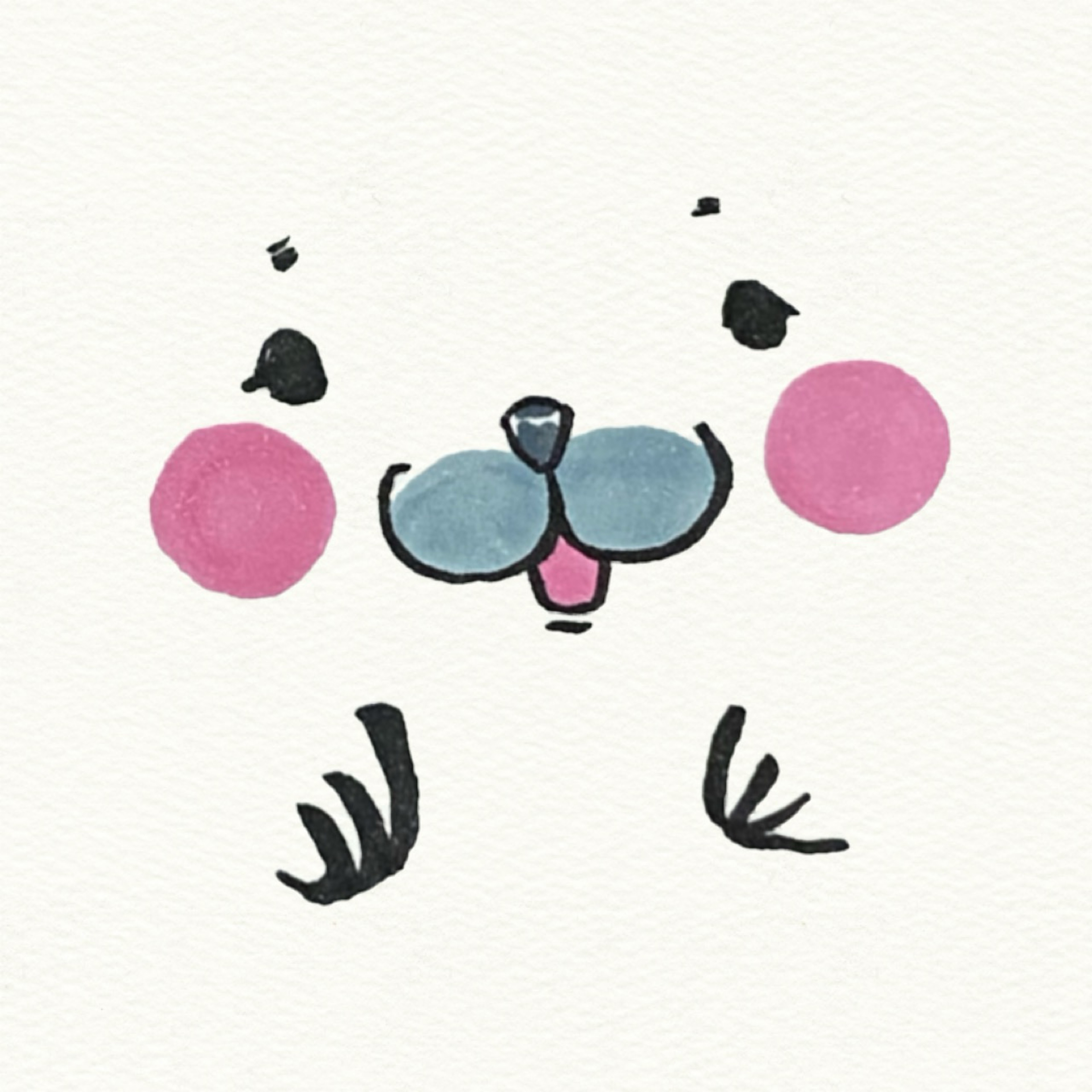 ᴥ・`)ぽんぽん