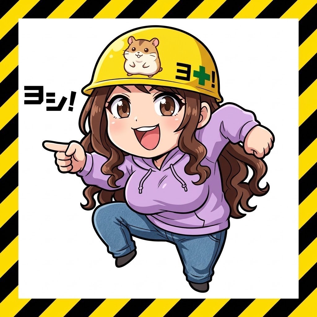 藤色のハムスター凸