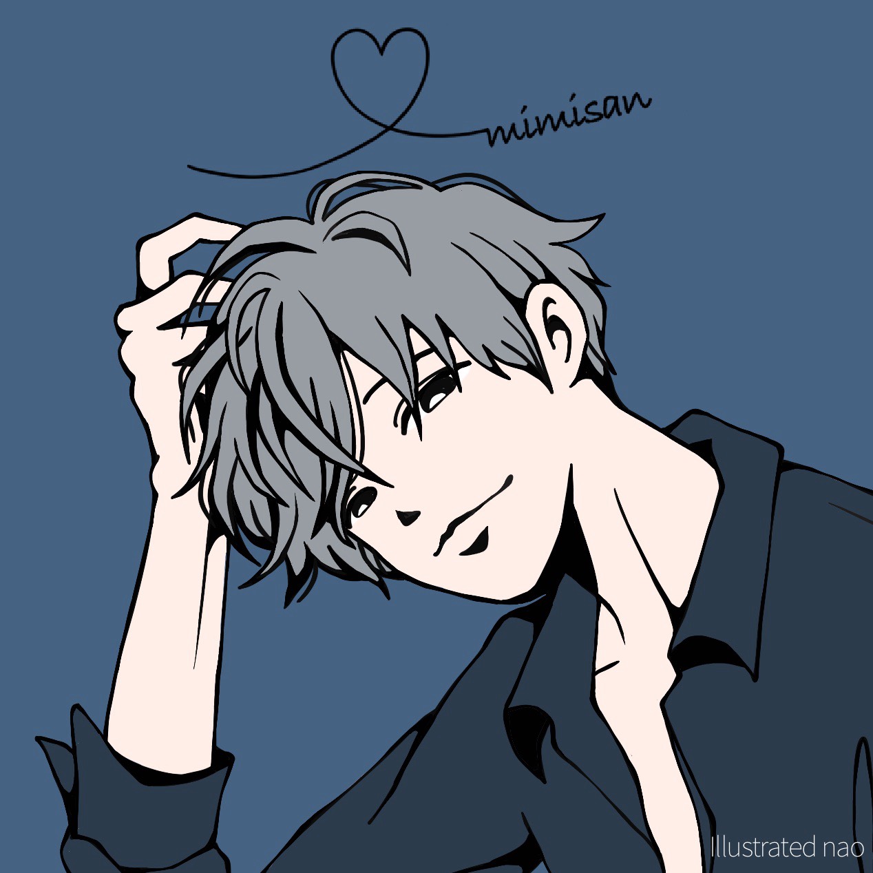 耳さん ケモ耳さんアイコン1 オッドアイイラスト - No: 22000132